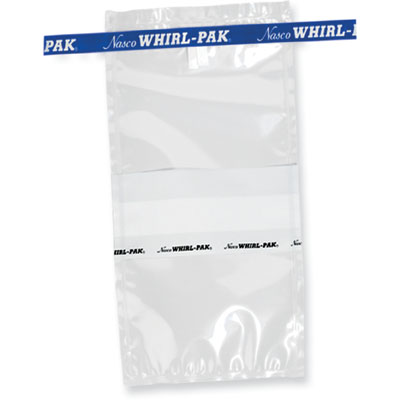24oz blue tape whirl-pak write-on bag image