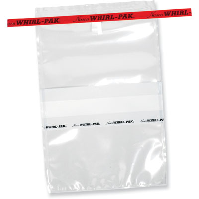 24oz Red tape Whirl-Pak write-on bag image