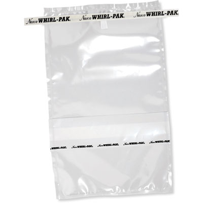 24oz White tape write-on whirl-pak bag image