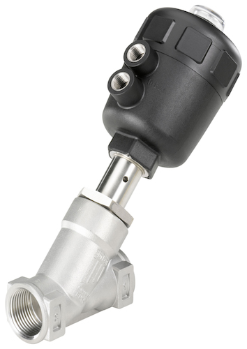 Stainless steel Burkert angle seat valve image